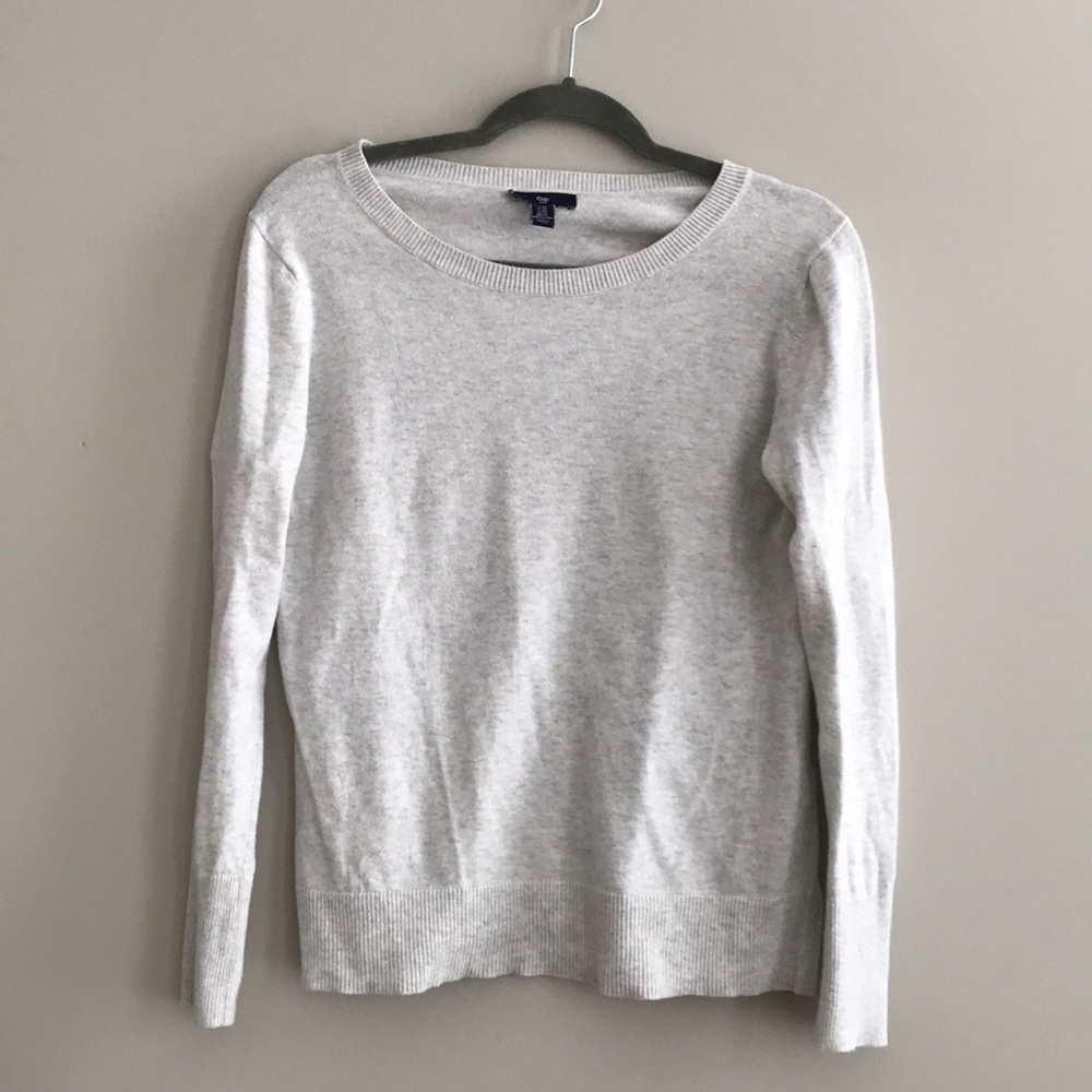 Grey crew neck sweater from Gap